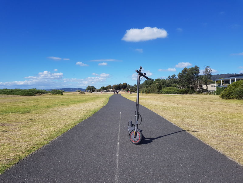 Electric Scootering On The 25km Mornington Peninsula Bay Trail From Safety Beach to Sorrento