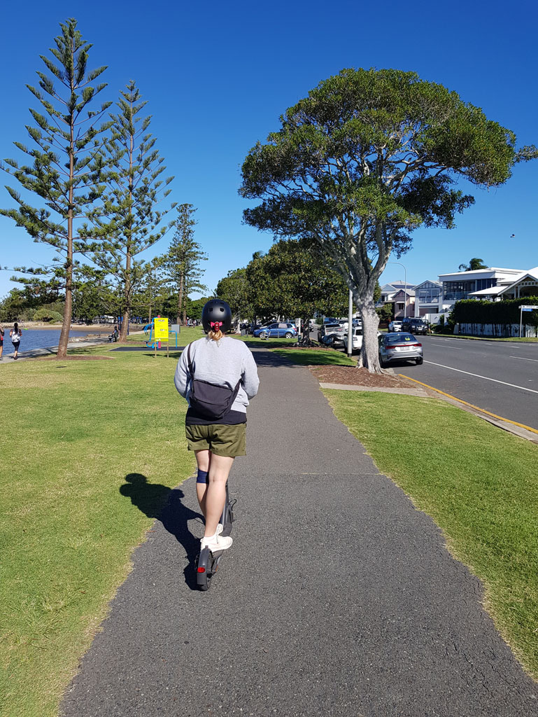 E-Scootering On Coastal Pathway From Coolum Beach To Twin Waters Beach